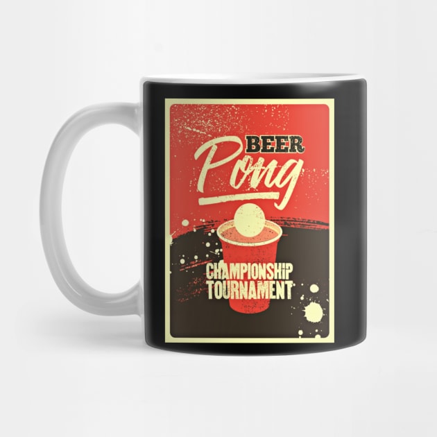 Vintage posters Beer Pong Championship Tournament by Bellinna